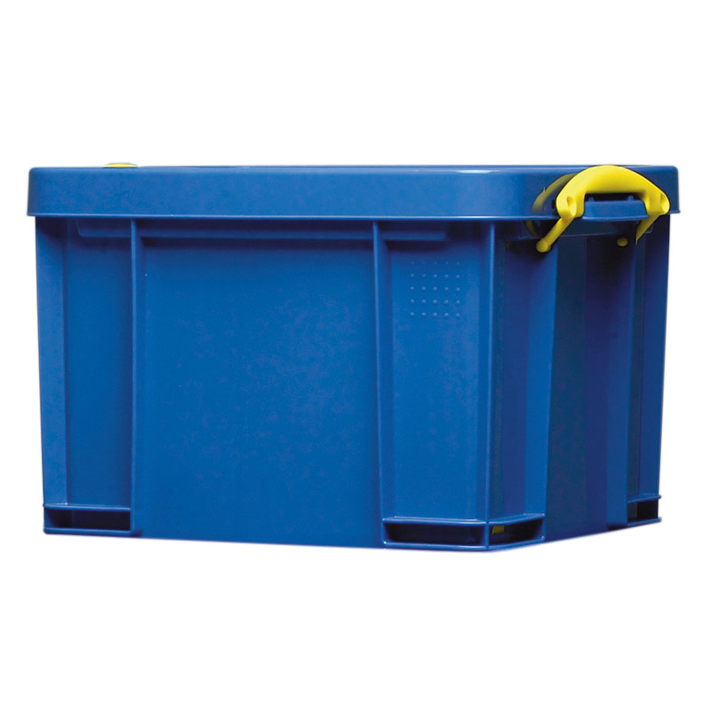 Blue 35L Polypropylene Document Storage Box with Lid - 310 x 480 x 390mm