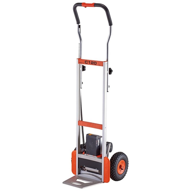 Cargomaster 120kg Battery-Powered Stairclimber Sack Truck with Adjustable Height Loop Handle        