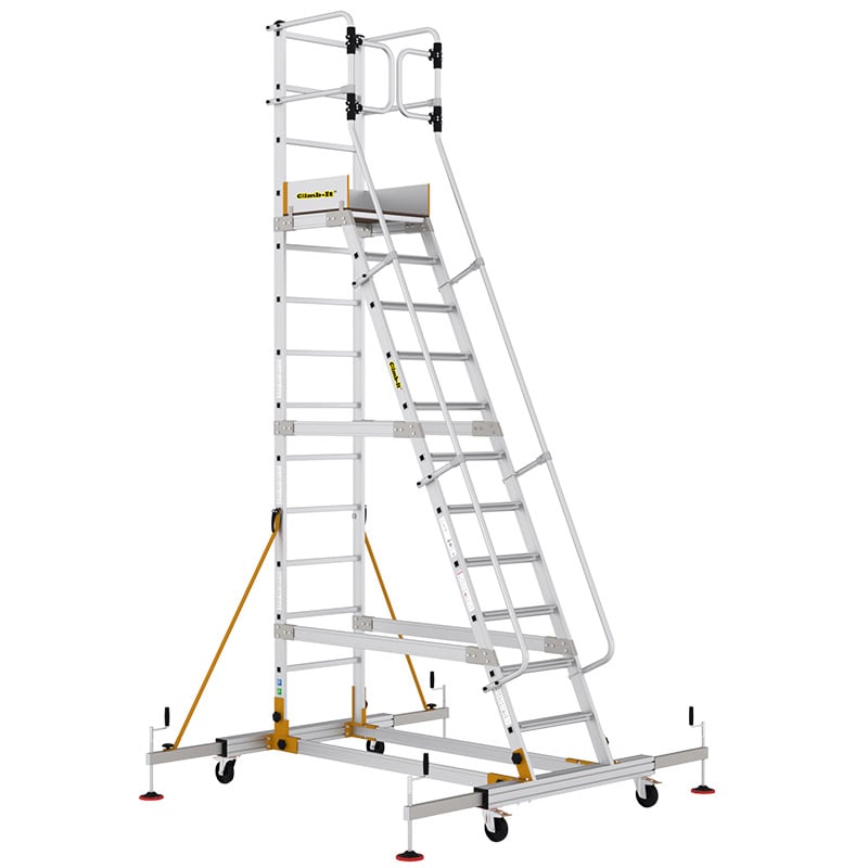Climb-It Mobile Steps with Safety Gate - 12 Treads