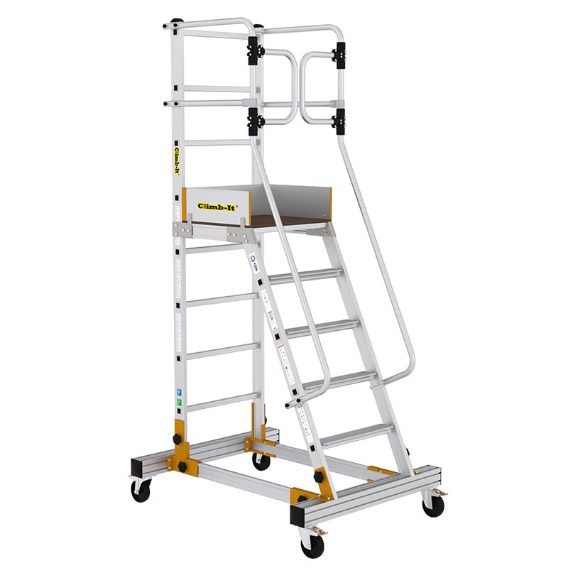 Climb-It Mobile Steps with Safety Gate - 6 Treads