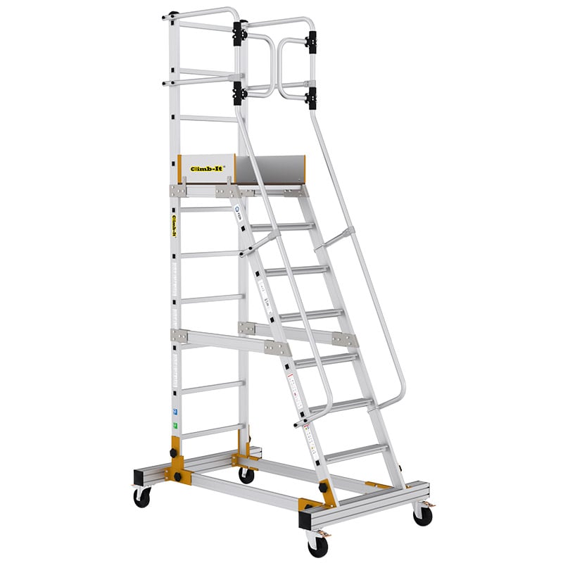 Climb-It Mobile Steps with Safety Gate - 8 Treads