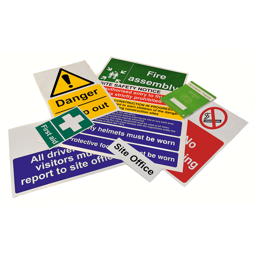 Construction Site Safety Sign Packs - Selection C