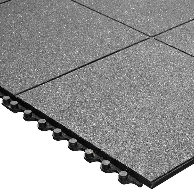 Cushion Link Anti-Fatigue Solid Top Mat - 100% Nitrile Rubber FR Abrasive -  910mm x 910mm 