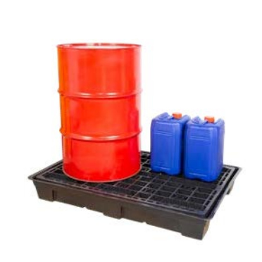 EVO Recycled 2 Drum Spill Pallet  - 870 x 1270 x 160 - Compliant with Oil Storage Regulations