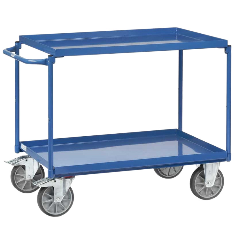 Fetra Two Tray Steel Workshop Cart 850 x 500mm - 400kg Capacity