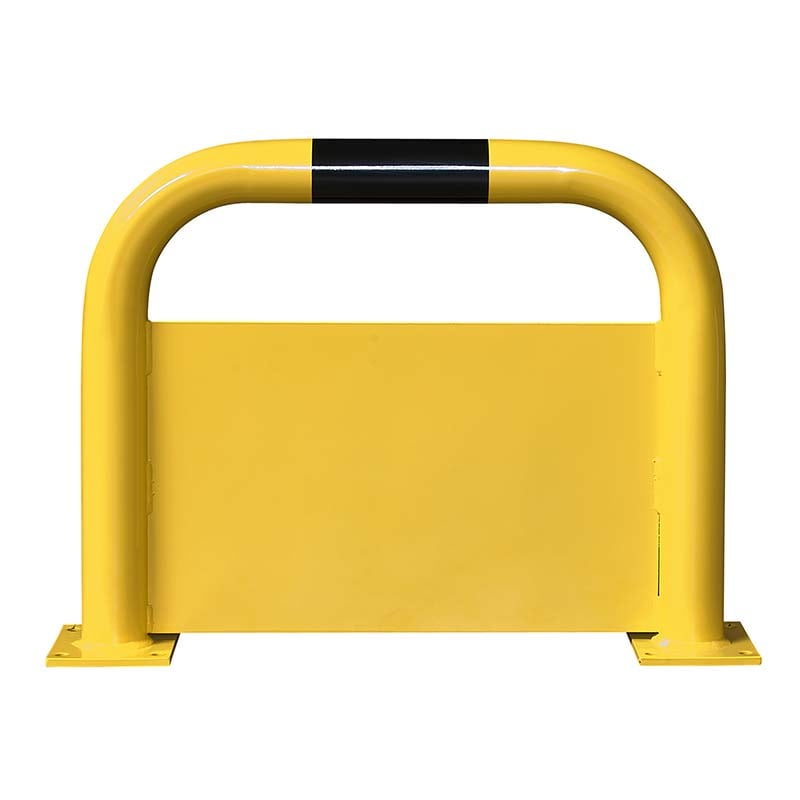 Fixed Black & Yellow Warehouse Protection Barrier Guard - 600mm H x 750mm W