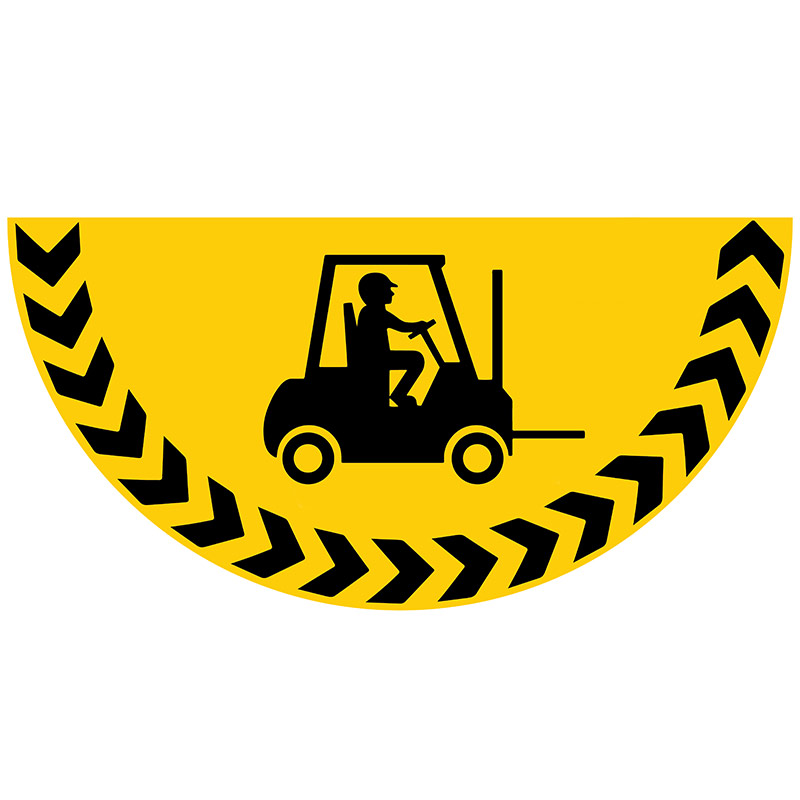 Forklift Area Graphic Floor Marker - Half Circle - W.750mm - Symbol Only