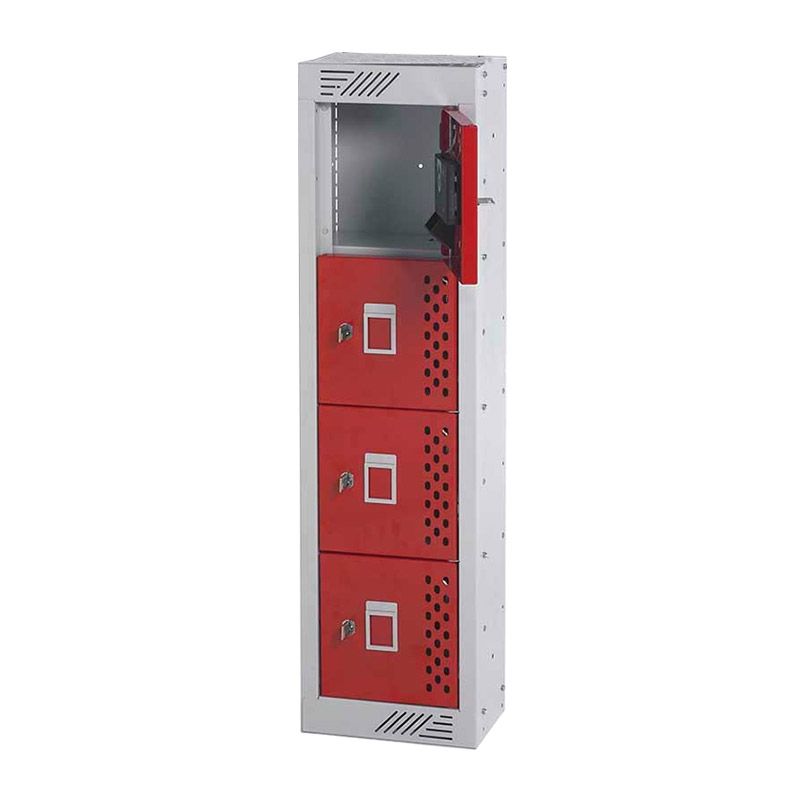 4 door locker with integral power points - 915 x 250 x 155mm