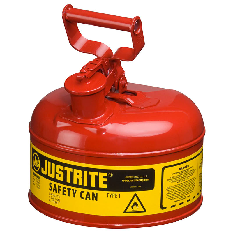 Justrite Metal Safety Can for flammable liquids - 3.8 litre