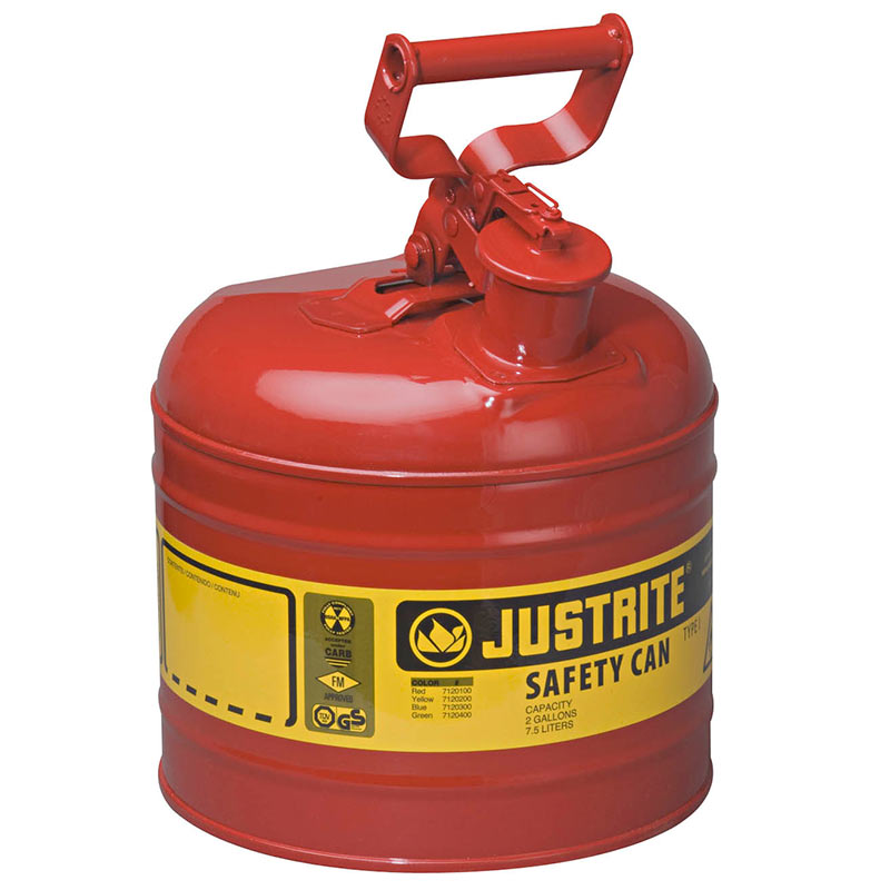Justrite Metal Safety Can for flammable liquids - 7.5 Litre