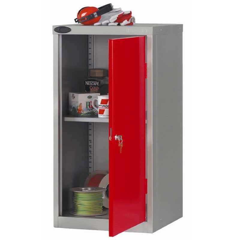 Metal Storage Cupboard - 1 Door - 2 Shelves - 890 x 460 x 460mm