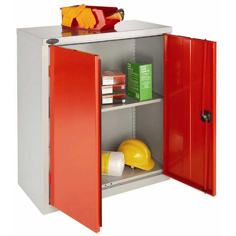 Metal Storage Cupboard - 2 Doors - 1 Shelf - 1015 x 915 x 460mm