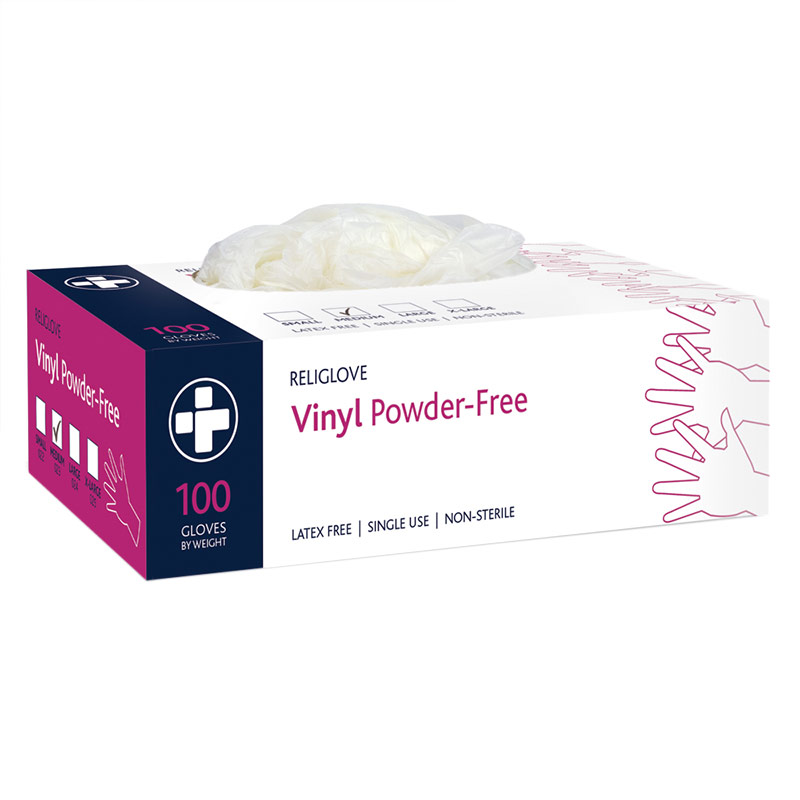 Vinyl Powder Free Gloves - Medium - Pack of 100