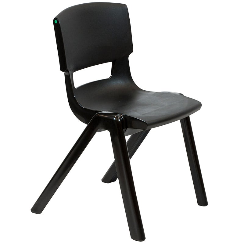 Postura+ One-Piece 100% Recycled Plastic School Chair Size 5 - Jet Black