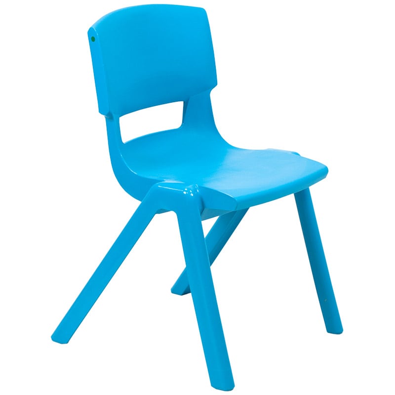 Postura+ One-Piece Plastic School Chair Size 5 - Aqua Blue