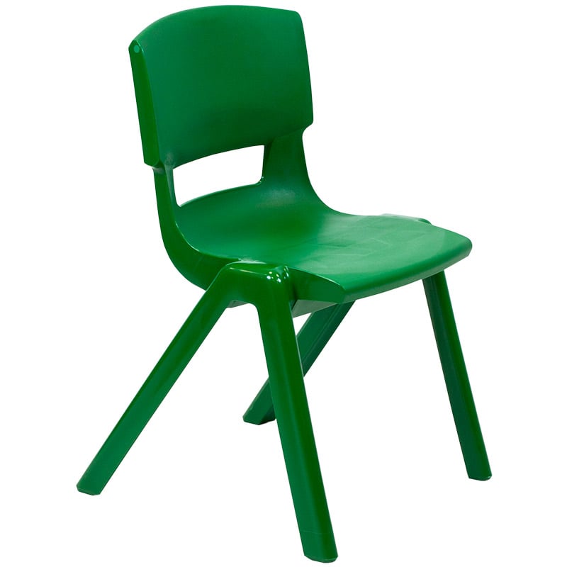 Postura+ One-Piece Plastic School Chair Size 5 - Forest Green