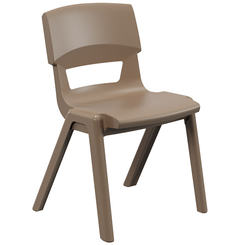 Postura+ One-Piece Plastic School Chair Size 5 - Misty Brown