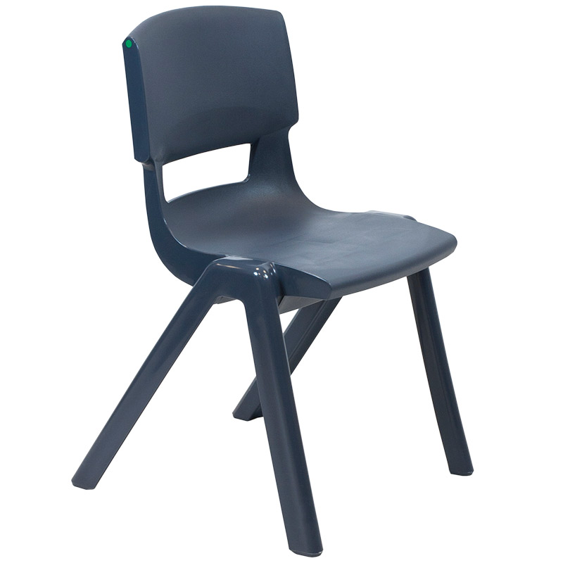 Postura+ One-Piece Plastic School Chair Size 5 - Slate Grey