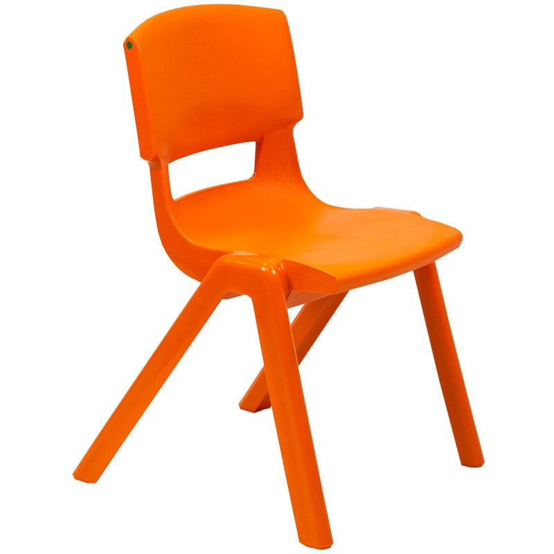 Postura+ One-Piece Plastic School Chair Size 5 - Tangerine Fizz
