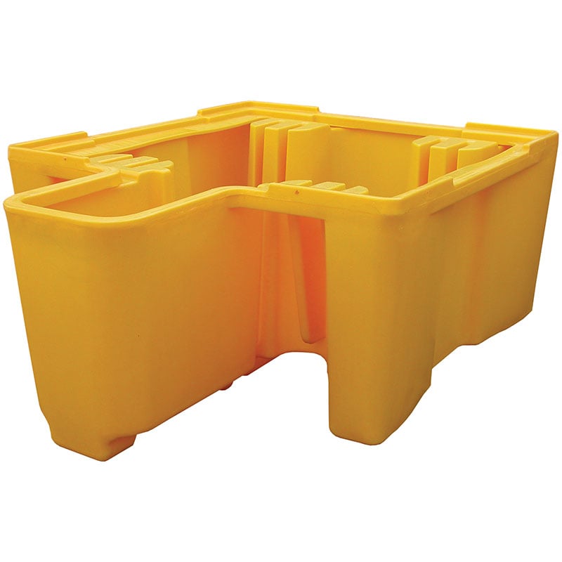 Single Freestanding IBC Spill Pallet with Integral Bucket - 750 x 1490 x 2000 - 1120L Capacity 