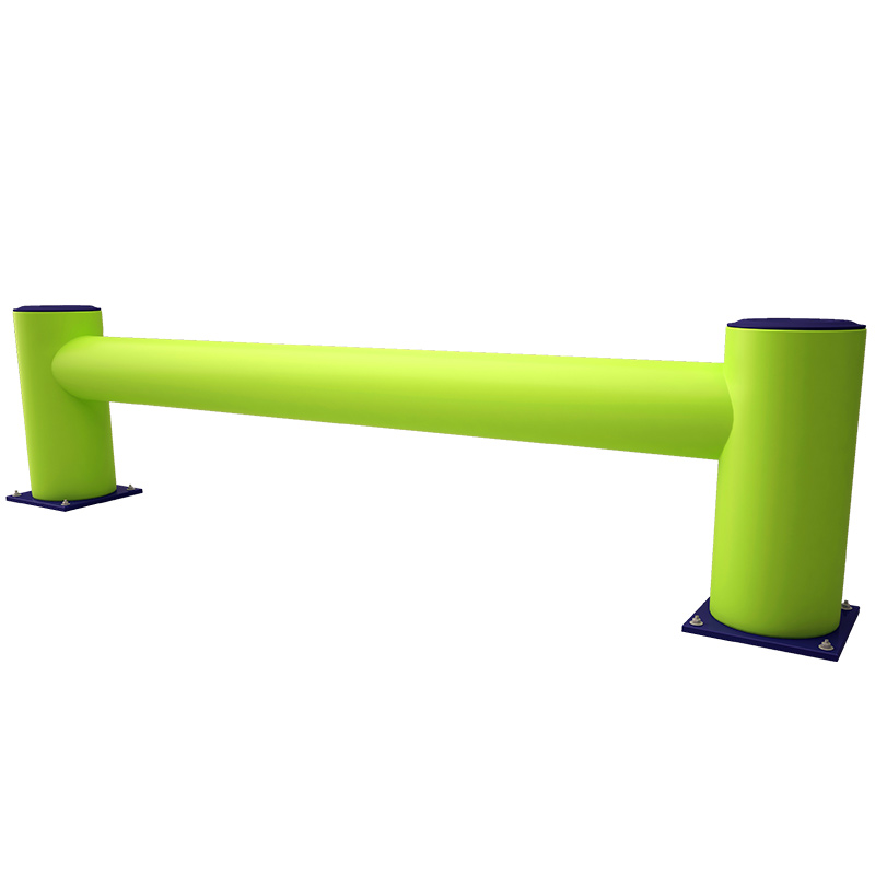 Single HDPE Polymer Rack End Barrier - Hi-Vis Yellow & Blue - 320 x 1200mm