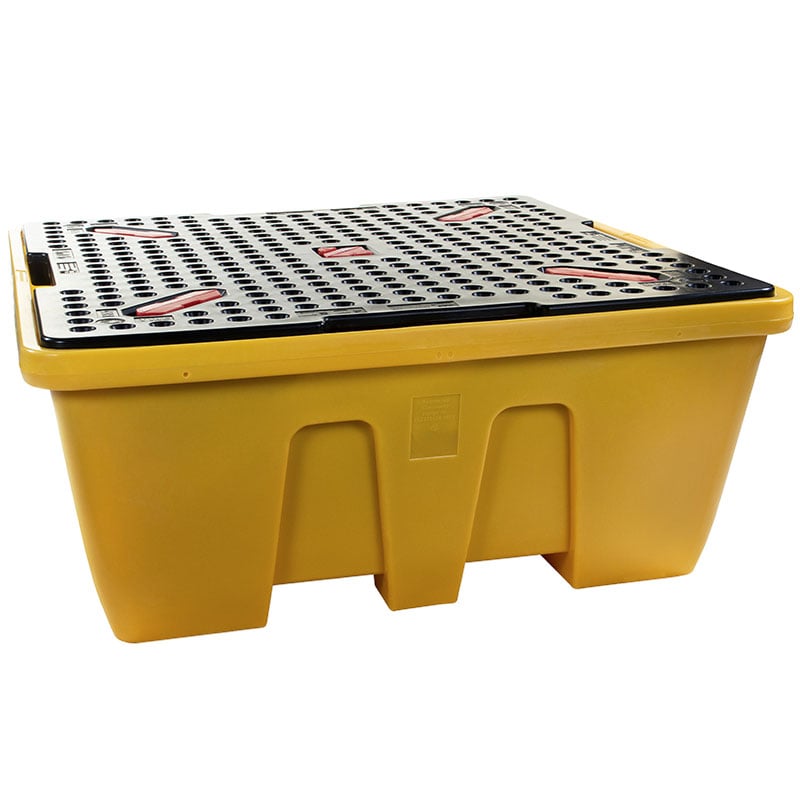 Single Stackable IBC Spill Pallet With Platform Grid  - 700 x 1680 x 1680mm - 1260L Capacity