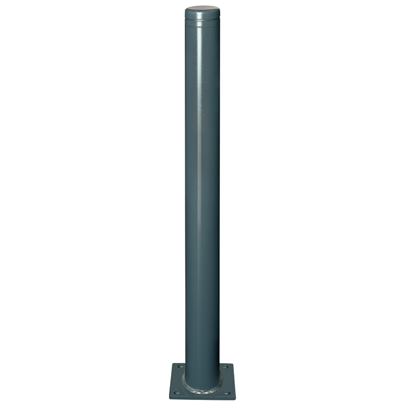 Permanent Tetbury City Bollard - Hot Dip Galvanised and Coated Anthracite Grey (RAL7016) Surface Fix - 940mm high