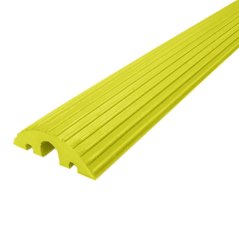 Rubber External Cable Protector - 40 Tonne Load Capacity - Yellow  - 1200mm long