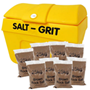 200L grit bin and 8 x 25kg brown rock salt