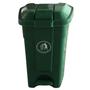 70 litre green wheeled pedal bin