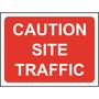 Reflective zintec caution site traffic road sign