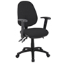 Vantage 200 black operator chair with adjustable arms