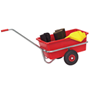 Fetra balance trolley with 90L red plastic container