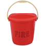 Red Plastic Fire Bucket - 10L