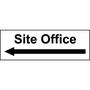 Site Office sign with left directional arrow