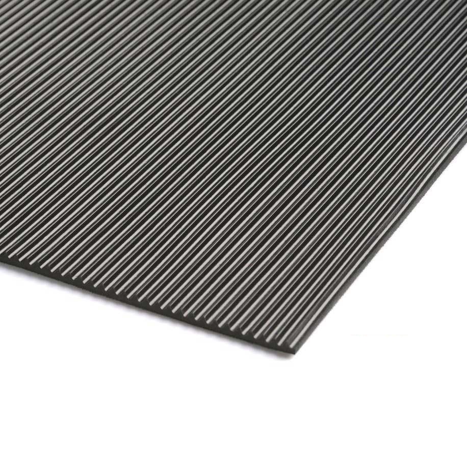 Rubber matting wide ribbed 3mm thick 1800mm