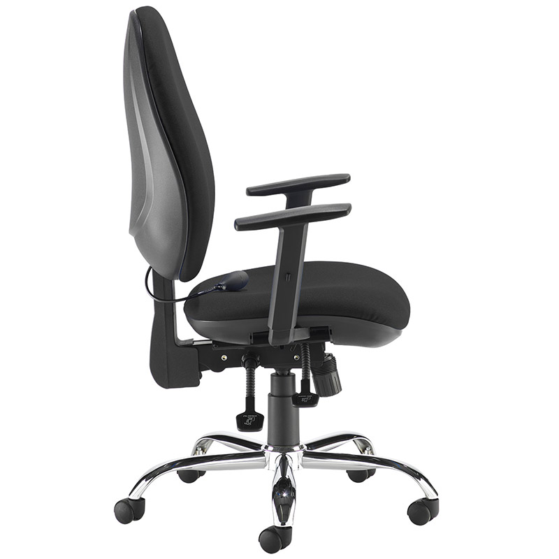 Black Jota Ergo task chair - side view