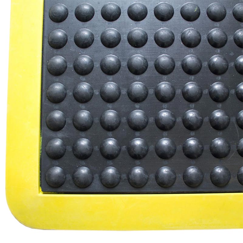 Bubblemat anti-fatigue mat with yellow edge