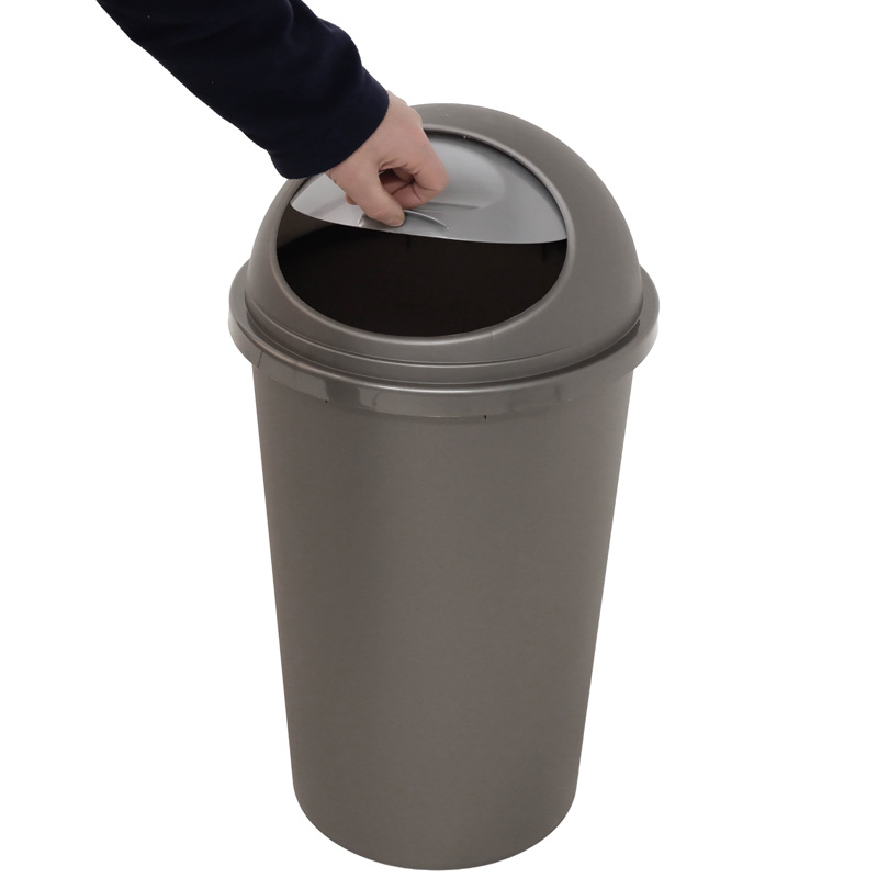 Plastic bullet litter bin