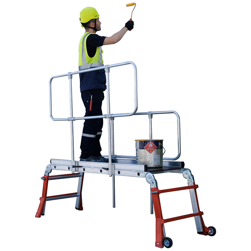 Telescopic handrails for versatile working