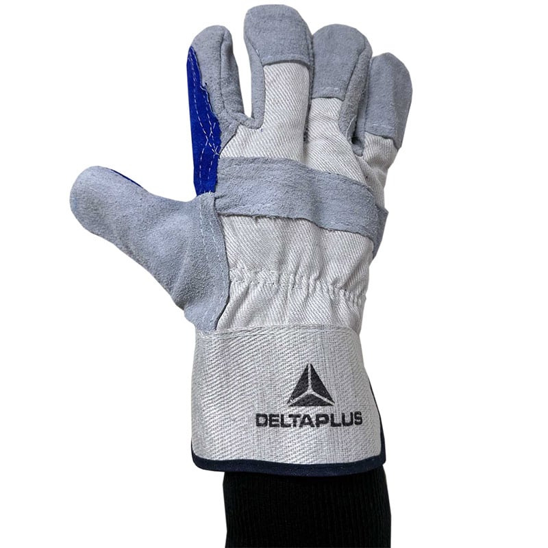 Deltaplus high-quality leather safety docker gloves