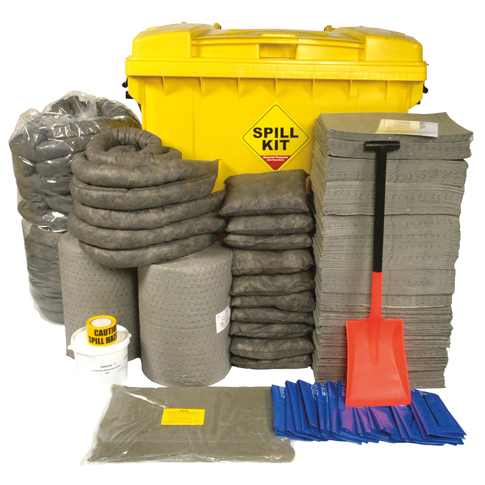 800L General Purpose Spill Kit with Wheelie Bin