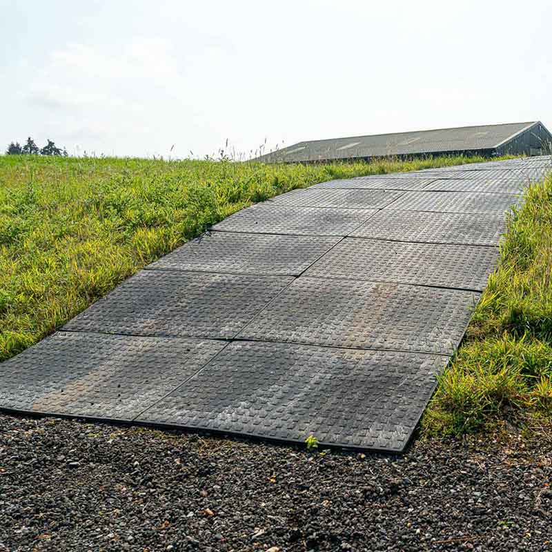 Groundsafe Trak recycled rubber ground protection mats