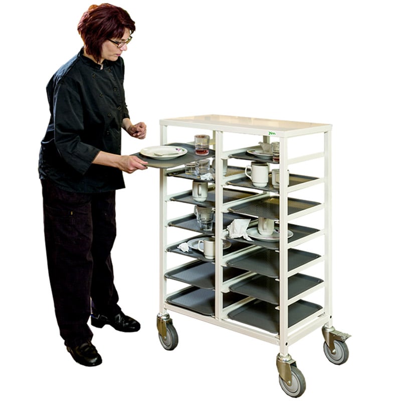 Catering trolley for dinner trays