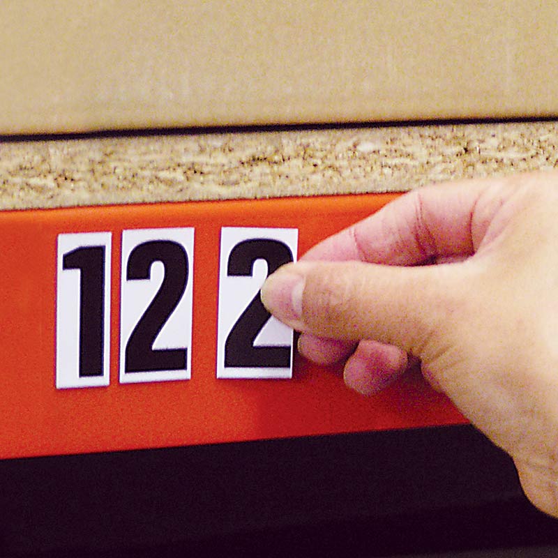 Magnetic numbers for racking