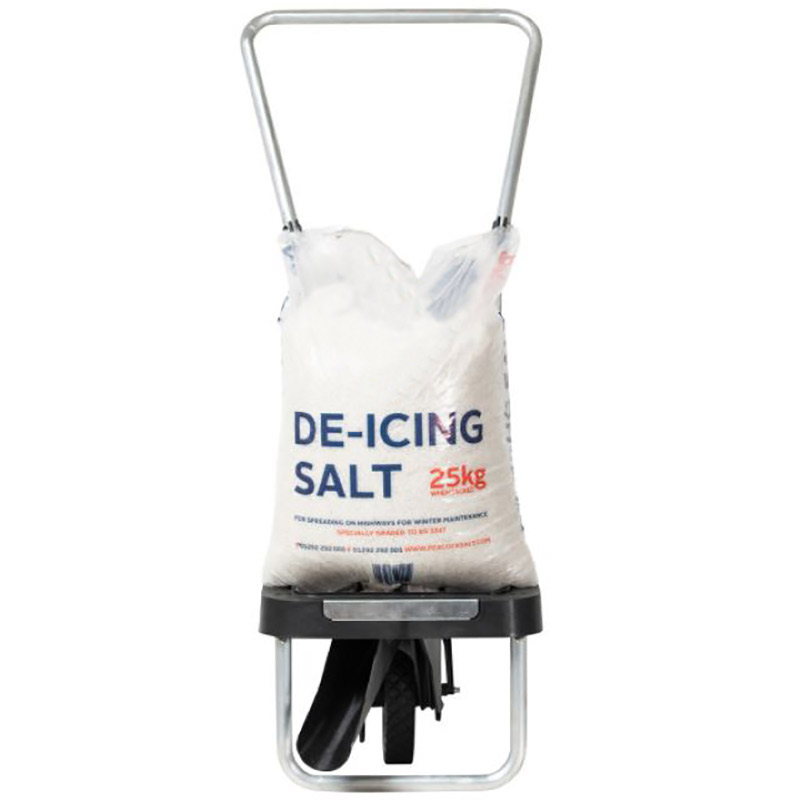 Optio salt spreader with 25kg de-icing salt