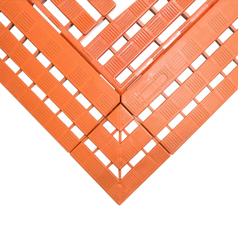 Orange work deck duckboard floor tile