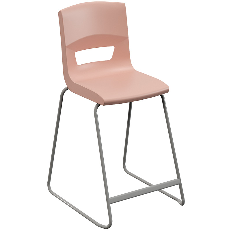 Postura plus high chair with Rose Blossom seat and Grey frame