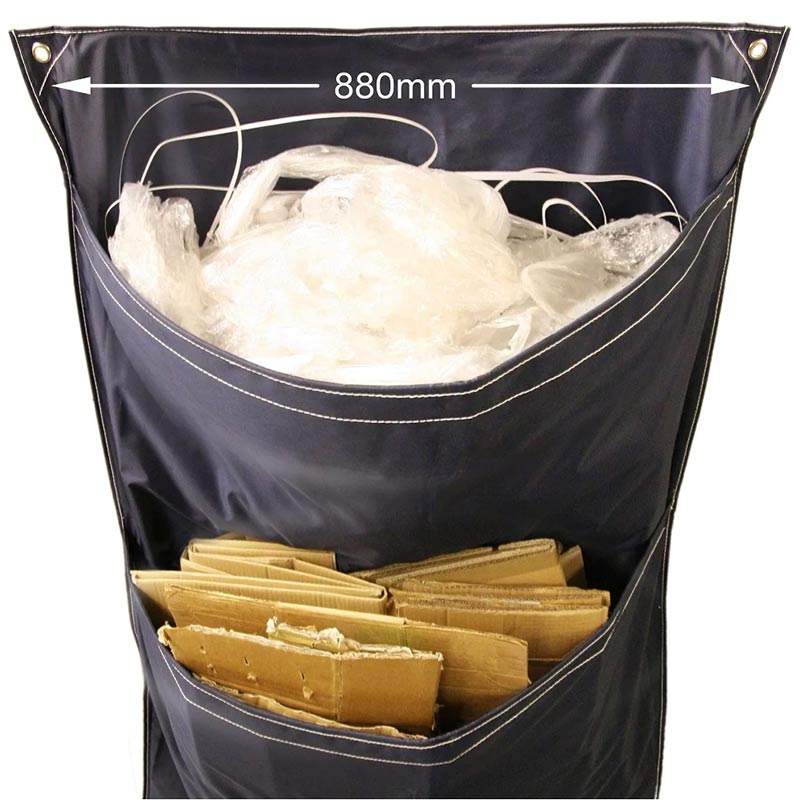 Roll cage waste recycling sack