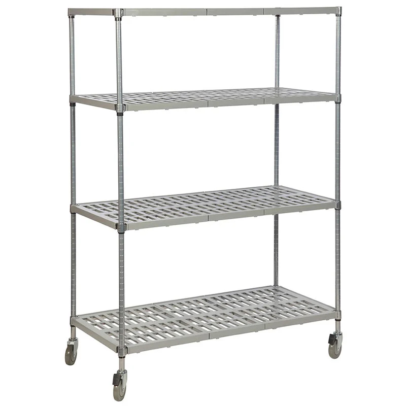 Vented polymer shelving with castors - sold separately
